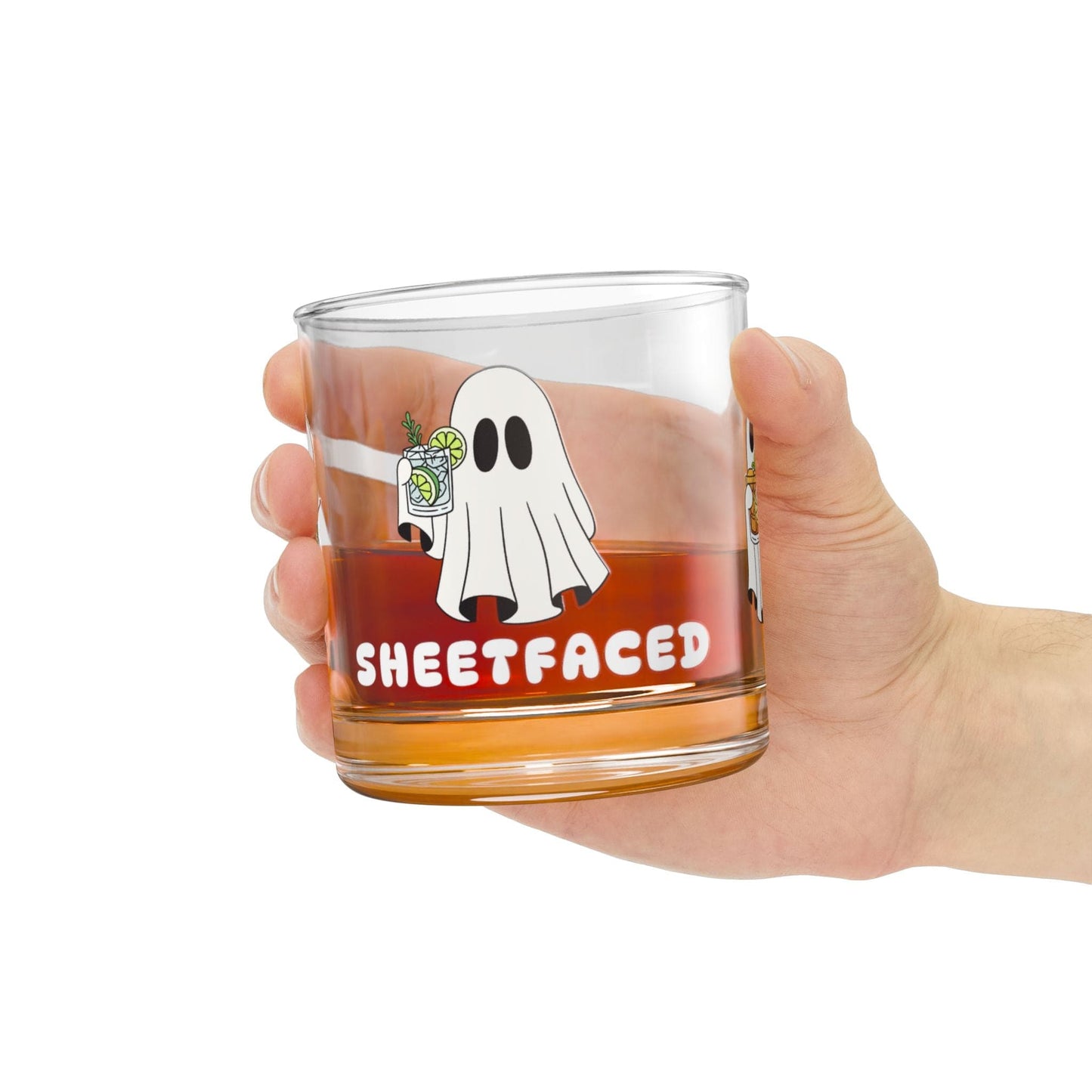 Printify Mug 10oz Halloween Whiskey Glass | Gift For Whiskey Lover | Bar Glass | Halloween Gifts For Him | Crow Gift | Bourbon Glasses | Whiskey Rocks Glass