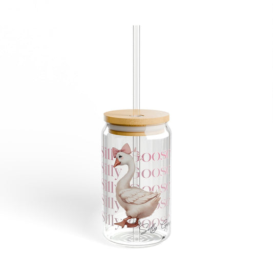 Printify Mug Funny Gift | Spooky Season Gift | Funny Stickers | Silly Goose Sticker | Bridal Shower Gifts | Iced Coffee Cup | Sipper Glass