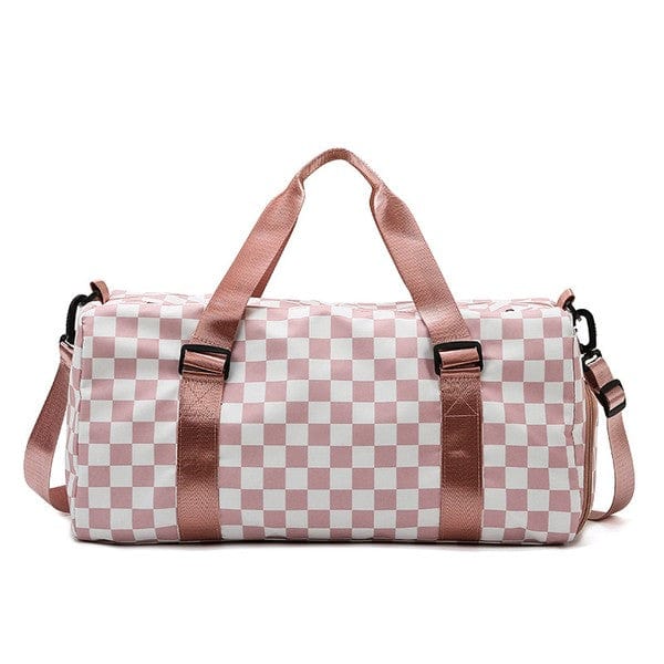 Dani & Em Checker Weekend Travel Luggage Tote Bag Check