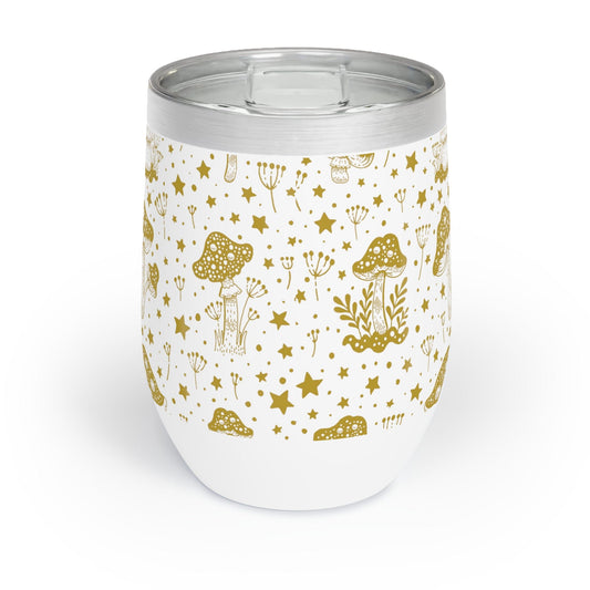 Printify Mug White / 12oz Mushroom Mug | Wine Tumbler | Cottagecore Gift | Mushroom Lover Gift | Secret Santa Gift | Mushroom Wine Tumbler | Gifts For Friends