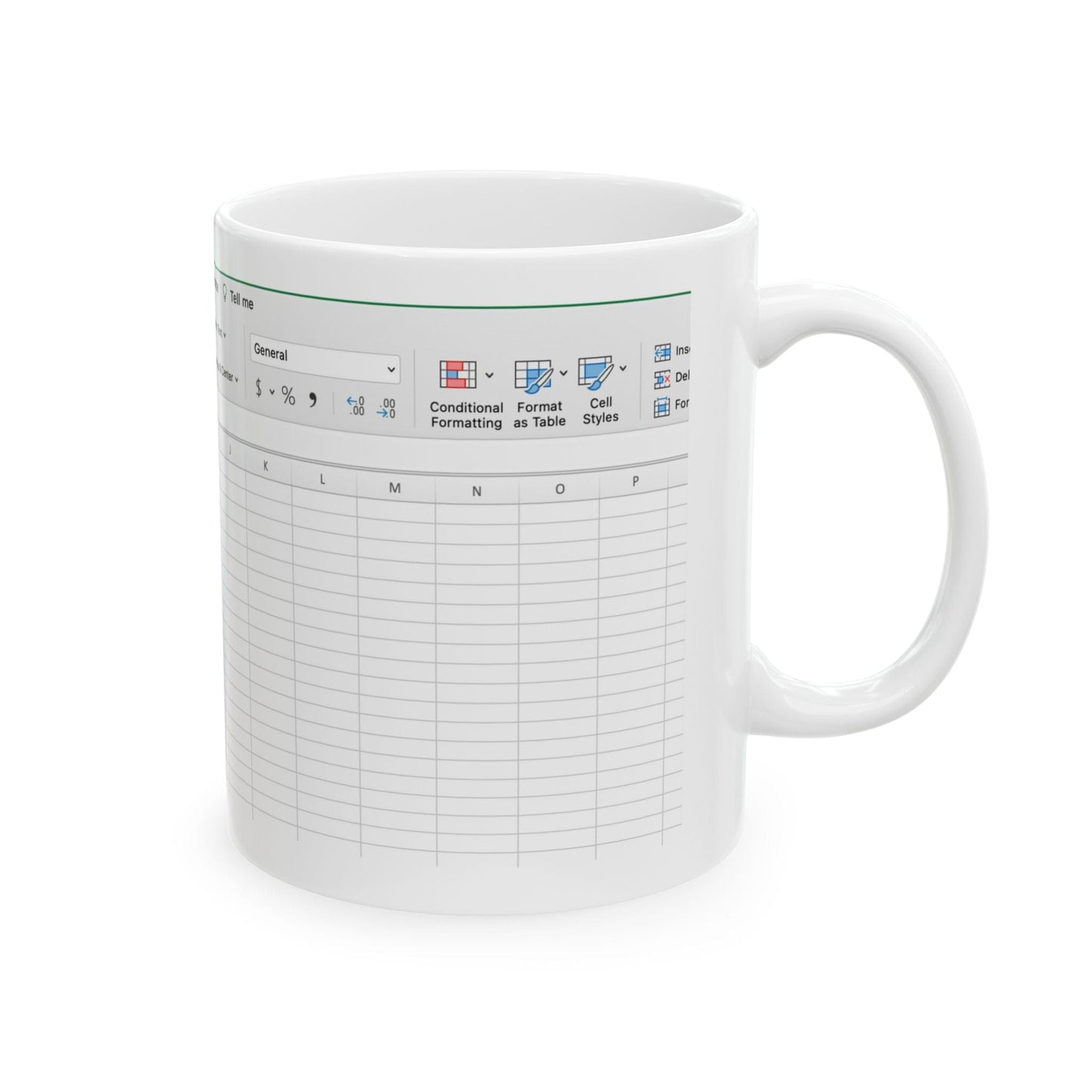 Printify Mug 11oz Excel Spreadsheet Mug- MILF Making it Look Flawless