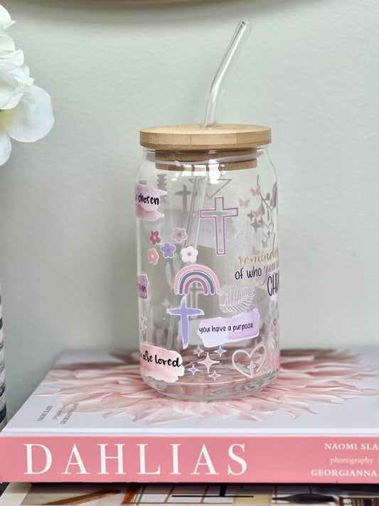 Everyday Ego Drink Cup Christian Affirmations Glass Can