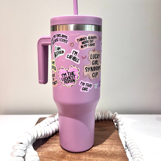 Everyday Ego Lucky Girl 40oz Dupe Tumbler With Handle