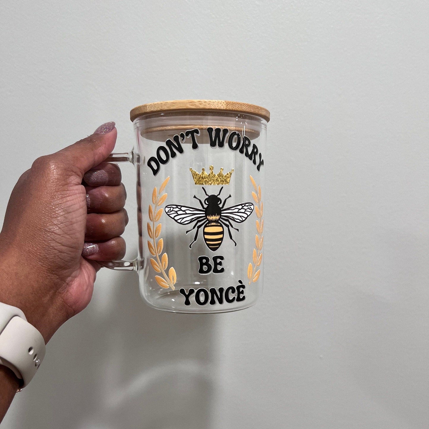 Everyday Ego Dont Worry Be Yonce Mug | Beyhive Fan | Queen Bee | Gift for her | Music Fan Gift | What Would Yonce Do | Renaissance World Tour | Glass Mug