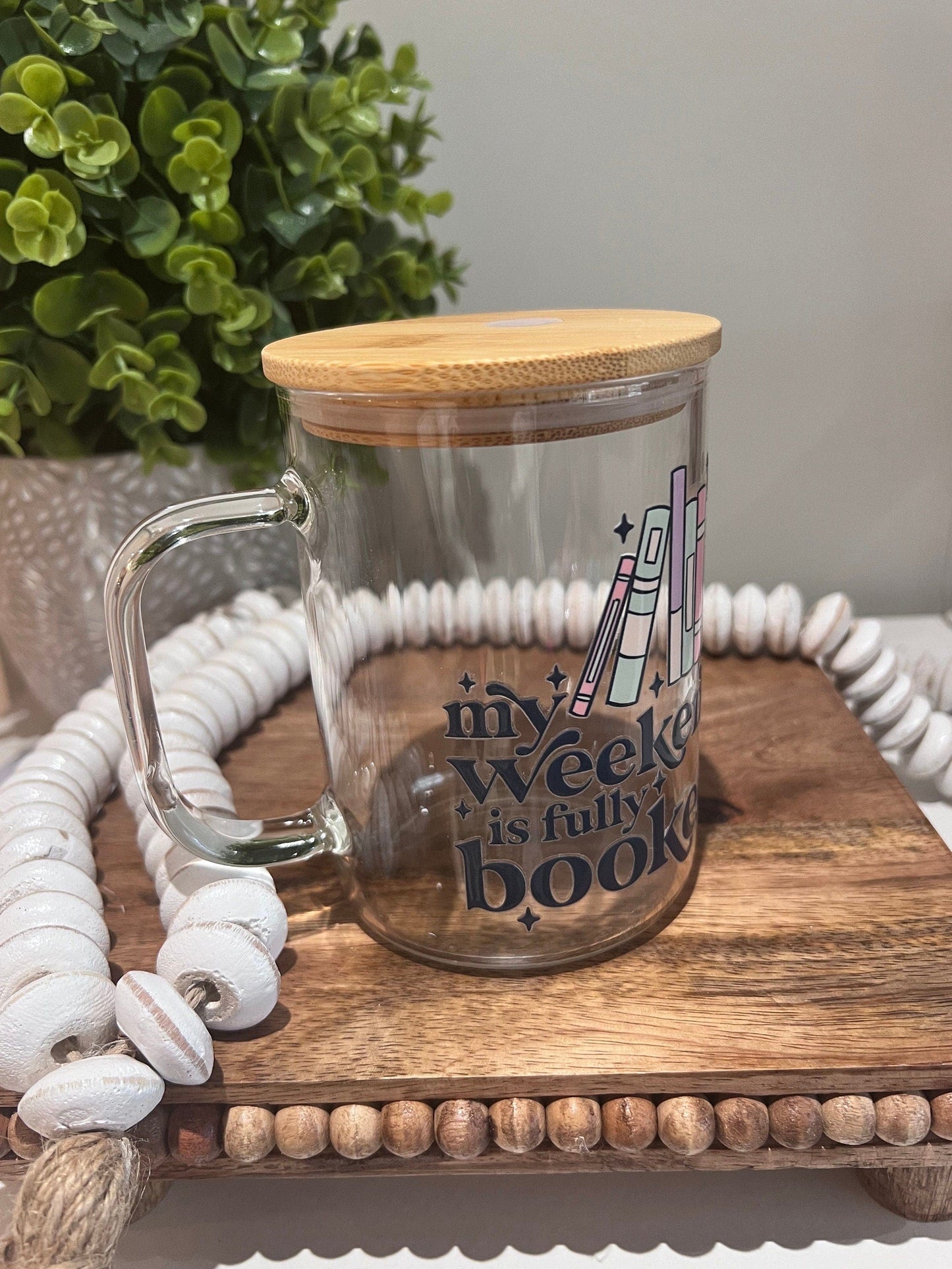 Everyday Ego Glass Mug Bookish Iced Coffee Mug