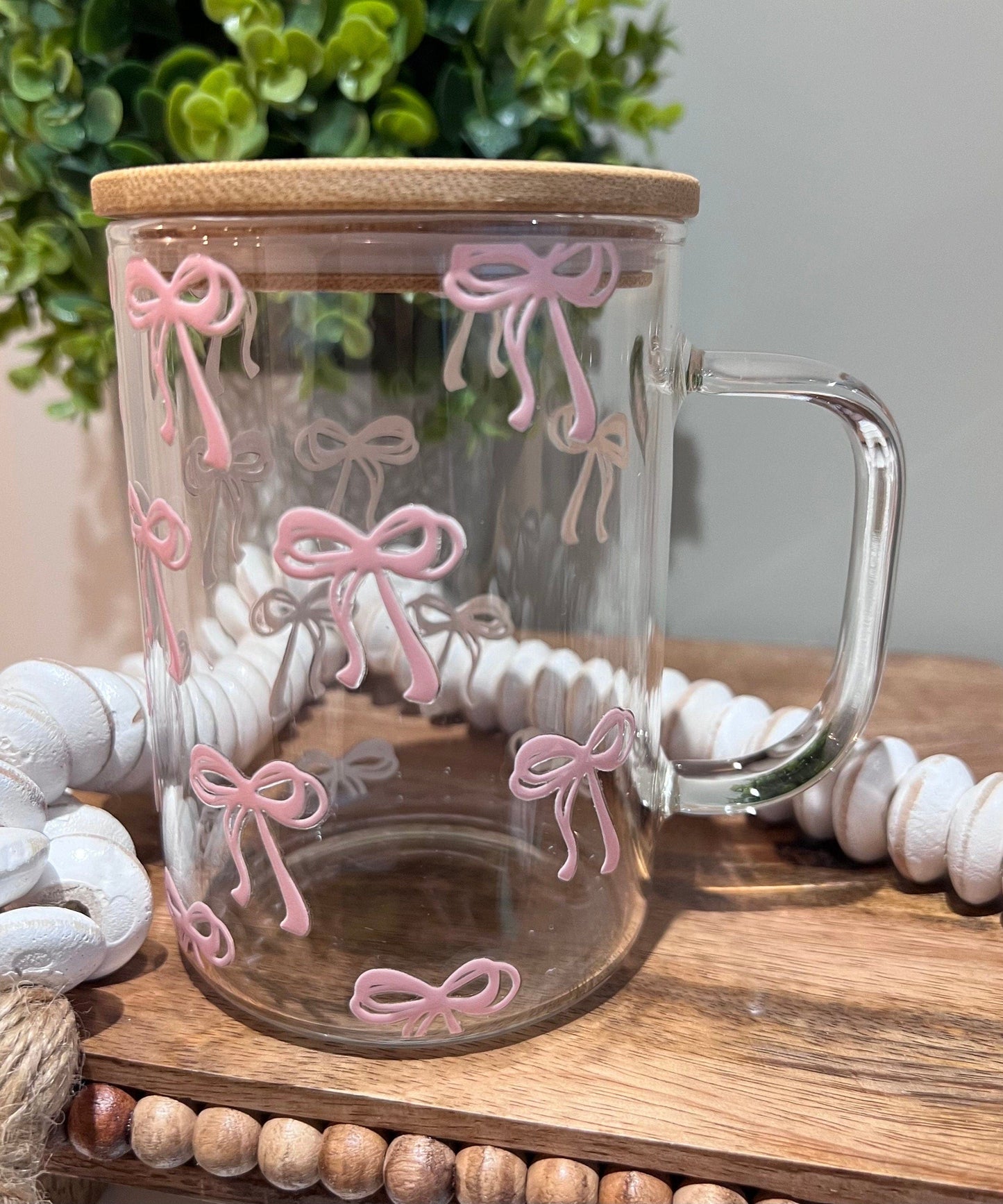 Everyday Ego Pink Bow Cup | Coquette Bow Glass | Coquette Pink Bow | Coquette Aesthetic | Pink Bow Cup | Pink Aesthetic | Birthday Gift | Iced Coffee Cup