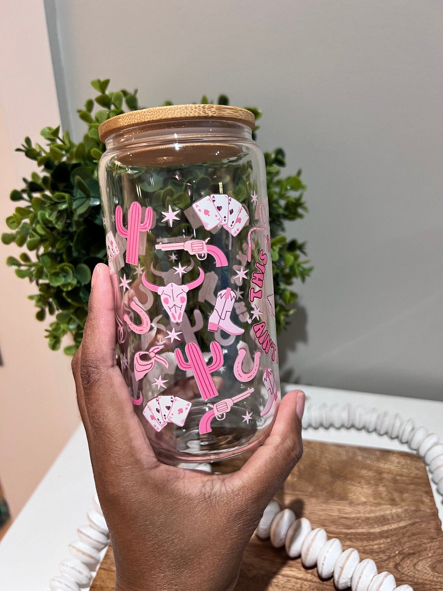 Everyday Ego Glass Cup Ain't Texas Glass Can Cup