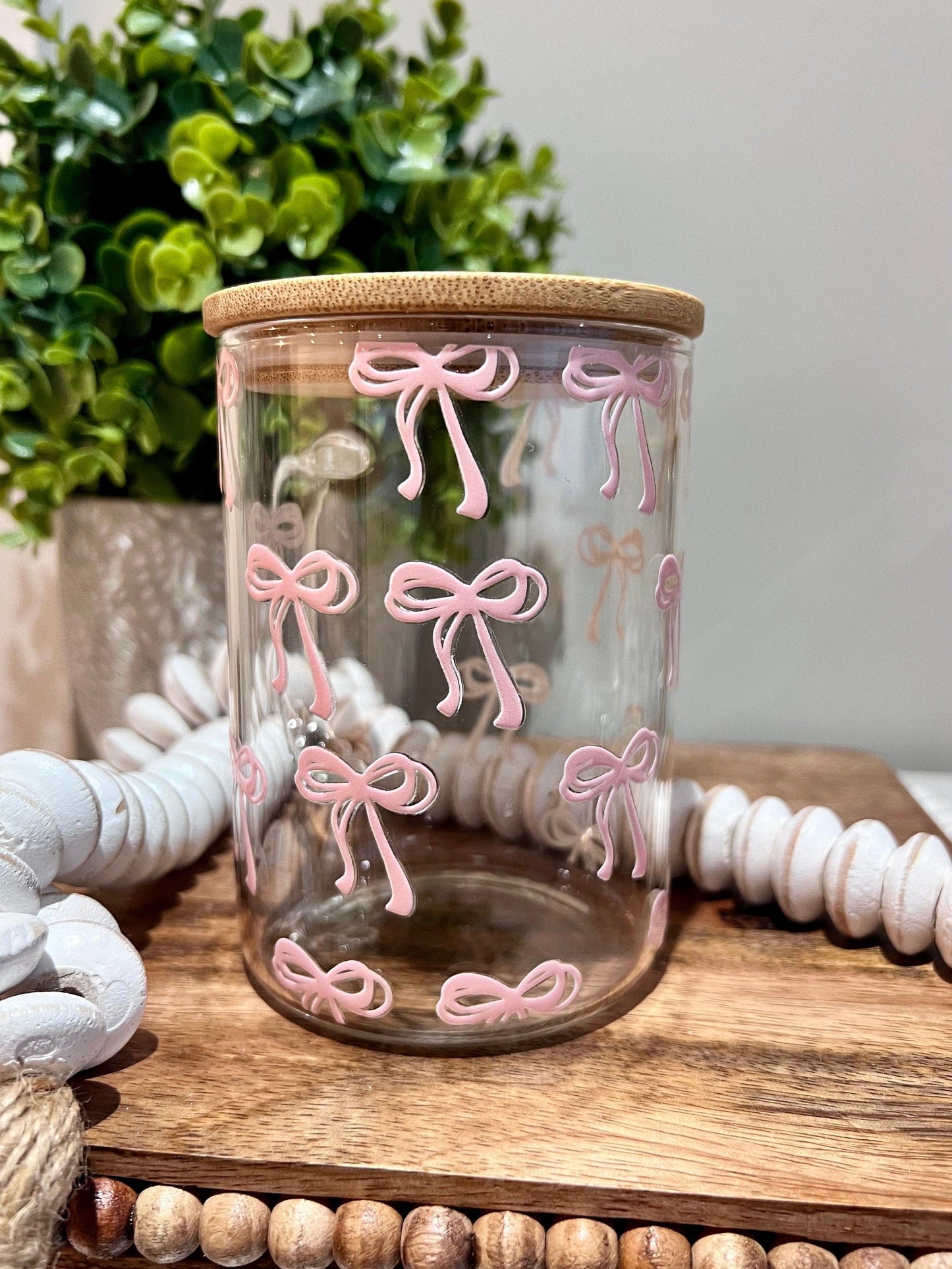 Everyday Ego Pink Bow Cup | Coquette Bow Glass | Coquette Pink Bow | Coquette Aesthetic | Pink Bow Cup | Pink Aesthetic | Birthday Gift | Iced Coffee Cup