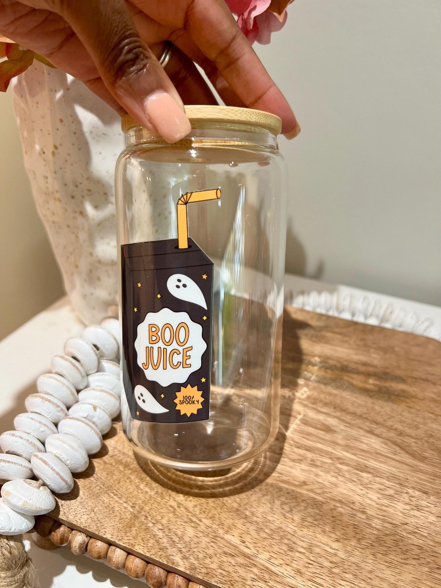 Everyday Ego Glass Cup Boo Juice Glass Can