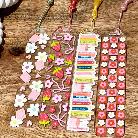 Everyday Ego Trendy Acrylic Bookmark | Cottagecore Book Lover Gift | Strawberry Bookish Bookmark | Coquette Bookmark | Spicy Bookmark | Bookish Gift