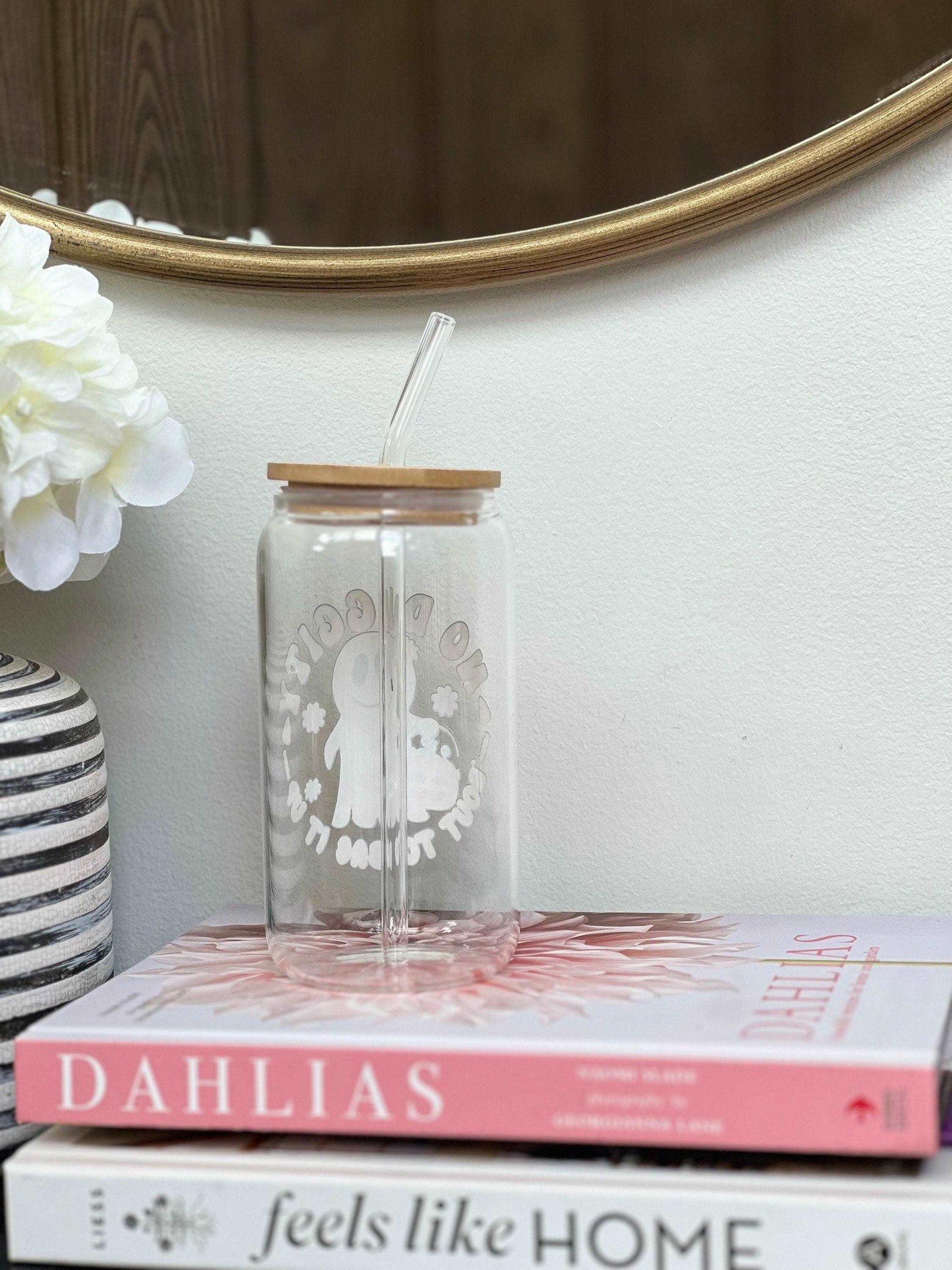 Everyday Ego Drink Cup No Diggity Halloween, Glass Coffee Cup