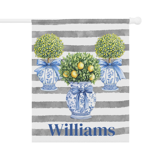 Printify Home Decor 24.5'' × 32'' Personalized Garden Banner, Outdoor Decor, Housewarming Gift, Custom Yard Sign, Spring Decoration, Lemon Theme