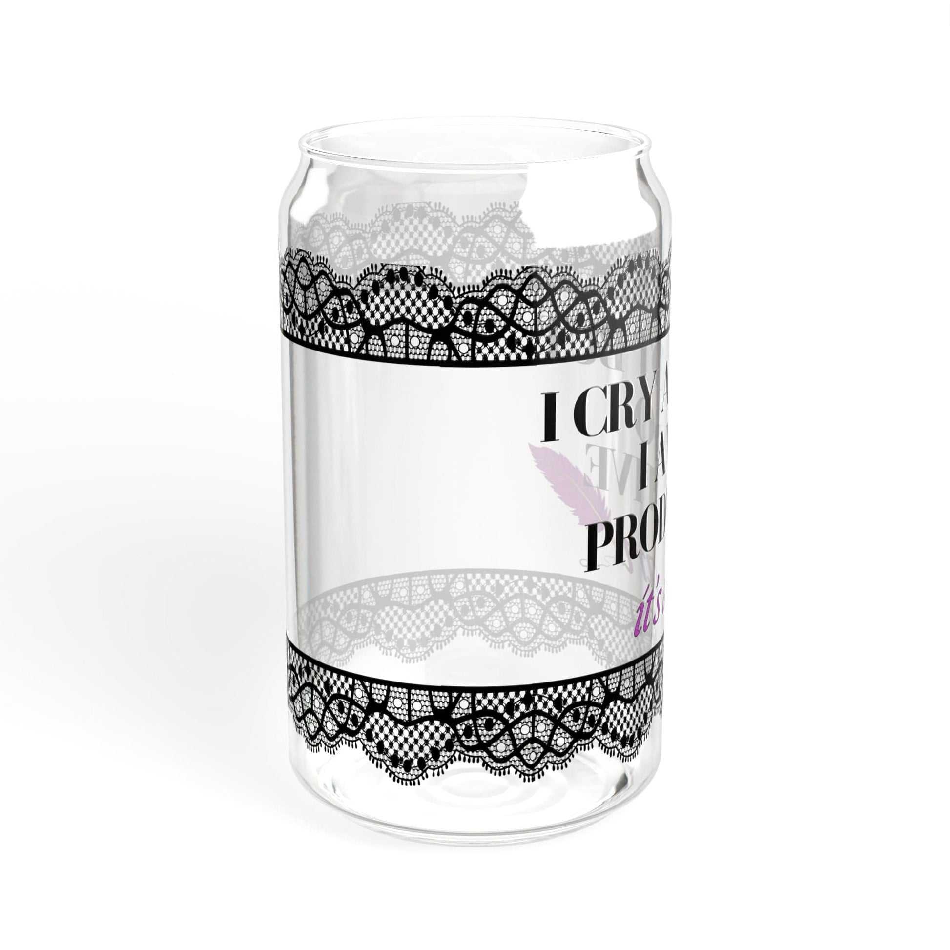 Printify Mug I Am So Productive | Iced Coffee Glass | I Cry A Lot But I Am | Tea Coffee Cups | Gift For Girlfriend | Swiftea Glass | Gifts For Her