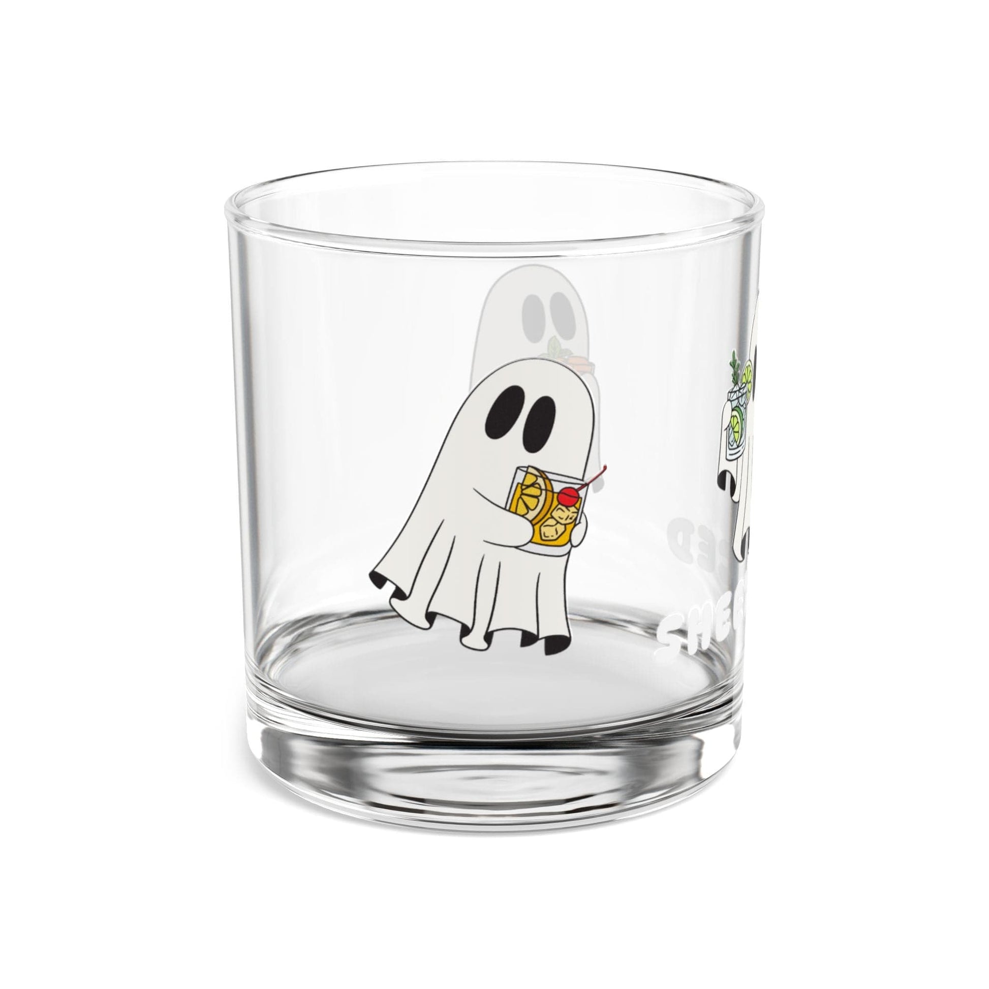 Printify Mug 10oz Halloween Whiskey Glass | Gift For Whiskey Lover | Bar Glass | Halloween Gifts For Him | Crow Gift | Bourbon Glasses | Whiskey Rocks Glass