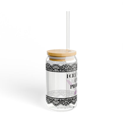 Printify Mug I Am So Productive | Iced Coffee Glass | I Cry A Lot But I Am | Tea Coffee Cups | Gift For Girlfriend | Swiftea Glass | Gifts For Her