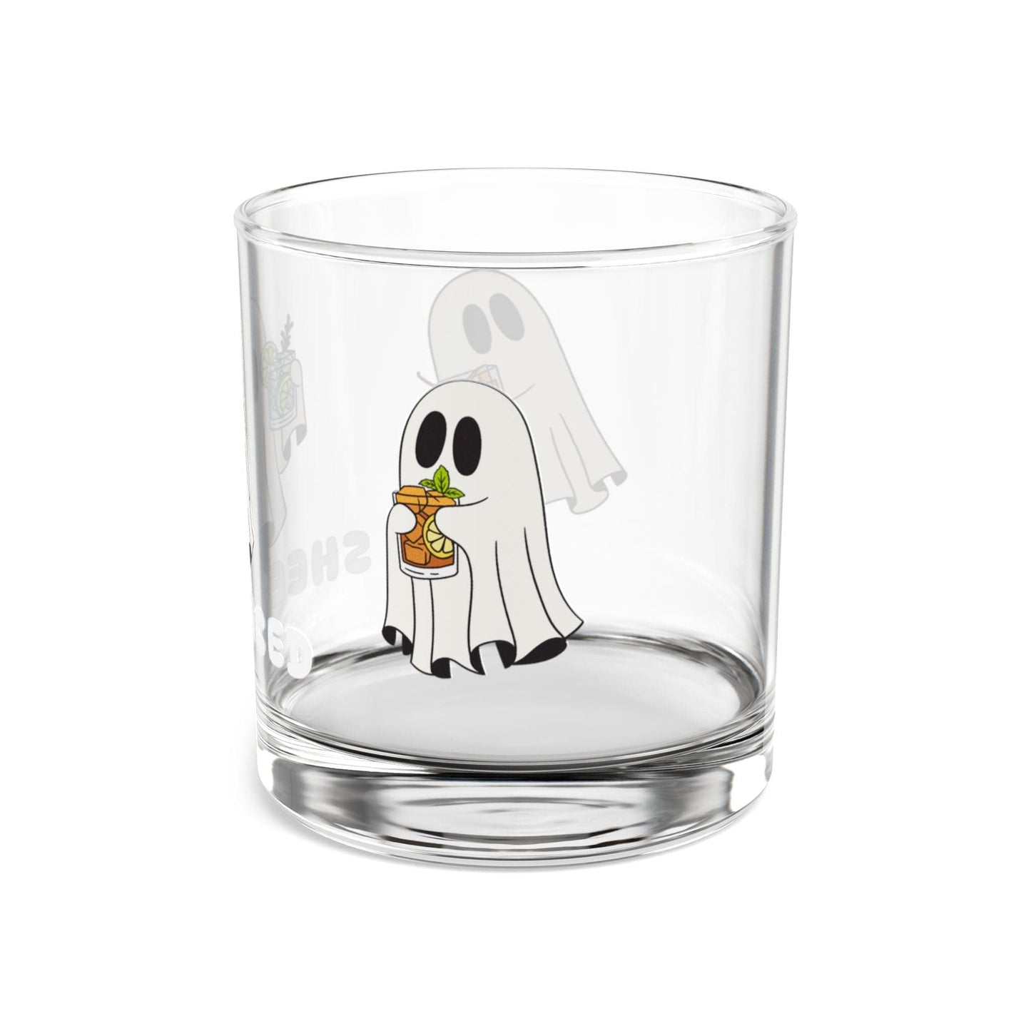 Printify Mug 10oz Halloween Whiskey Glass | Gift For Whiskey Lover | Bar Glass | Halloween Gifts For Him | Crow Gift | Bourbon Glasses | Whiskey Rocks Glass