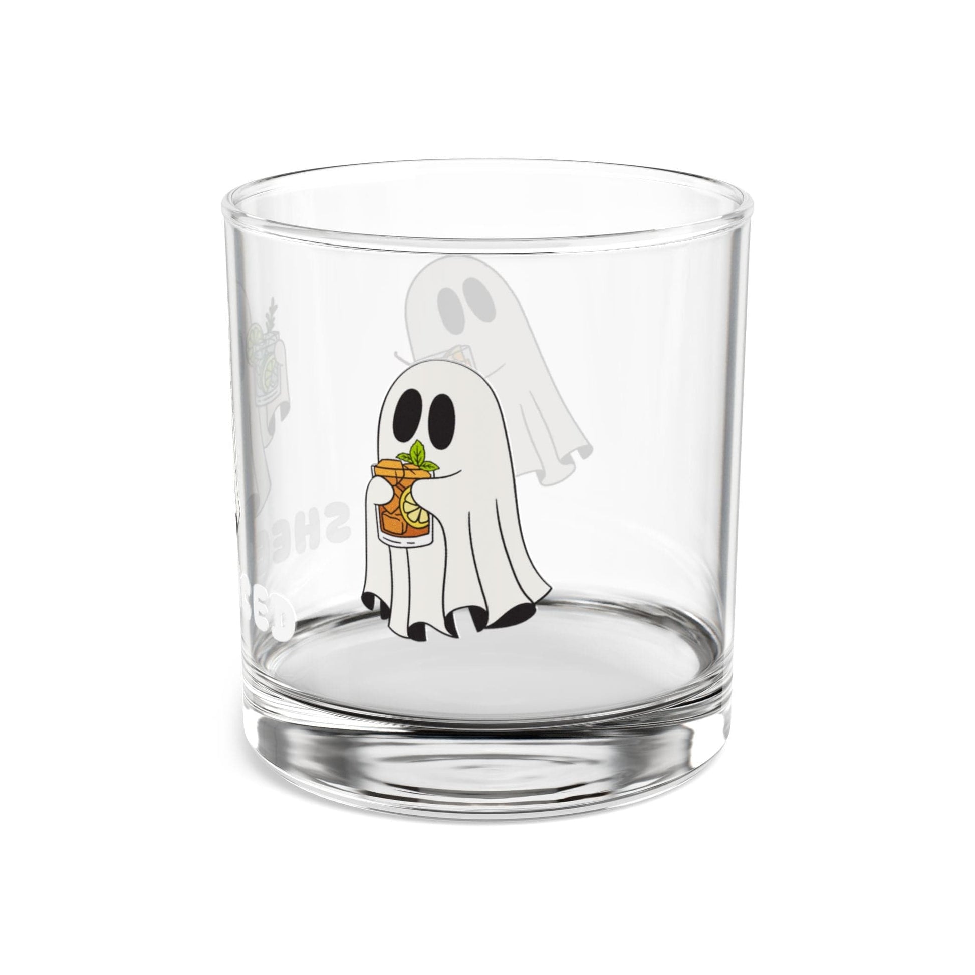 Printify Mug 10oz Halloween Whiskey Glass | Gift For Whiskey Lover | Bar Glass | Halloween Gifts For Him | Crow Gift | Bourbon Glasses | Whiskey Rocks Glass