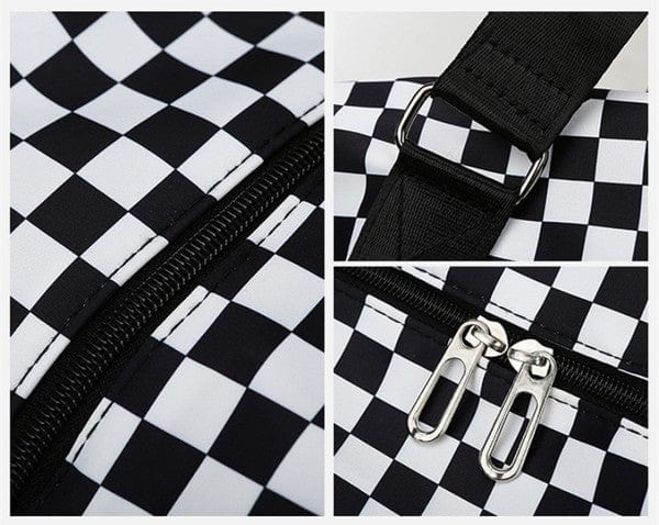 Dani & Em Checker Weekend Travel Luggage Tote Bag Check