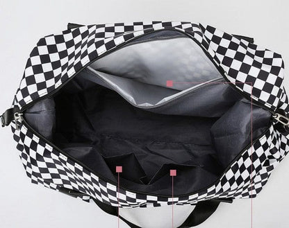 Dani & Em Checker Weekend Travel Luggage Tote Bag Check