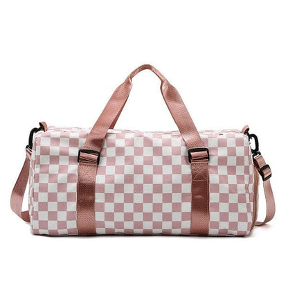Dani & Em Checker Weekend Travel Luggage Tote Bag Check