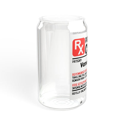 Printify Mug Personalize Coffee Prescription | Pharmacist Student Gift | Pharmacy Technician | Nurse Doctor Pharmacist | Glass Tumbler | Iced Coffee Cup