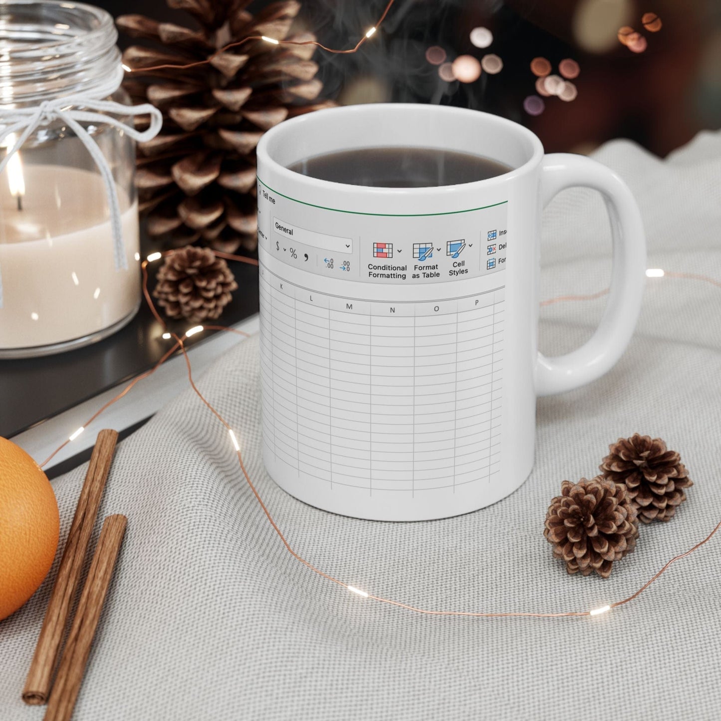 Printify Mug 11oz Excel Spreadsheet Mug- MILF Making it Look Flawless