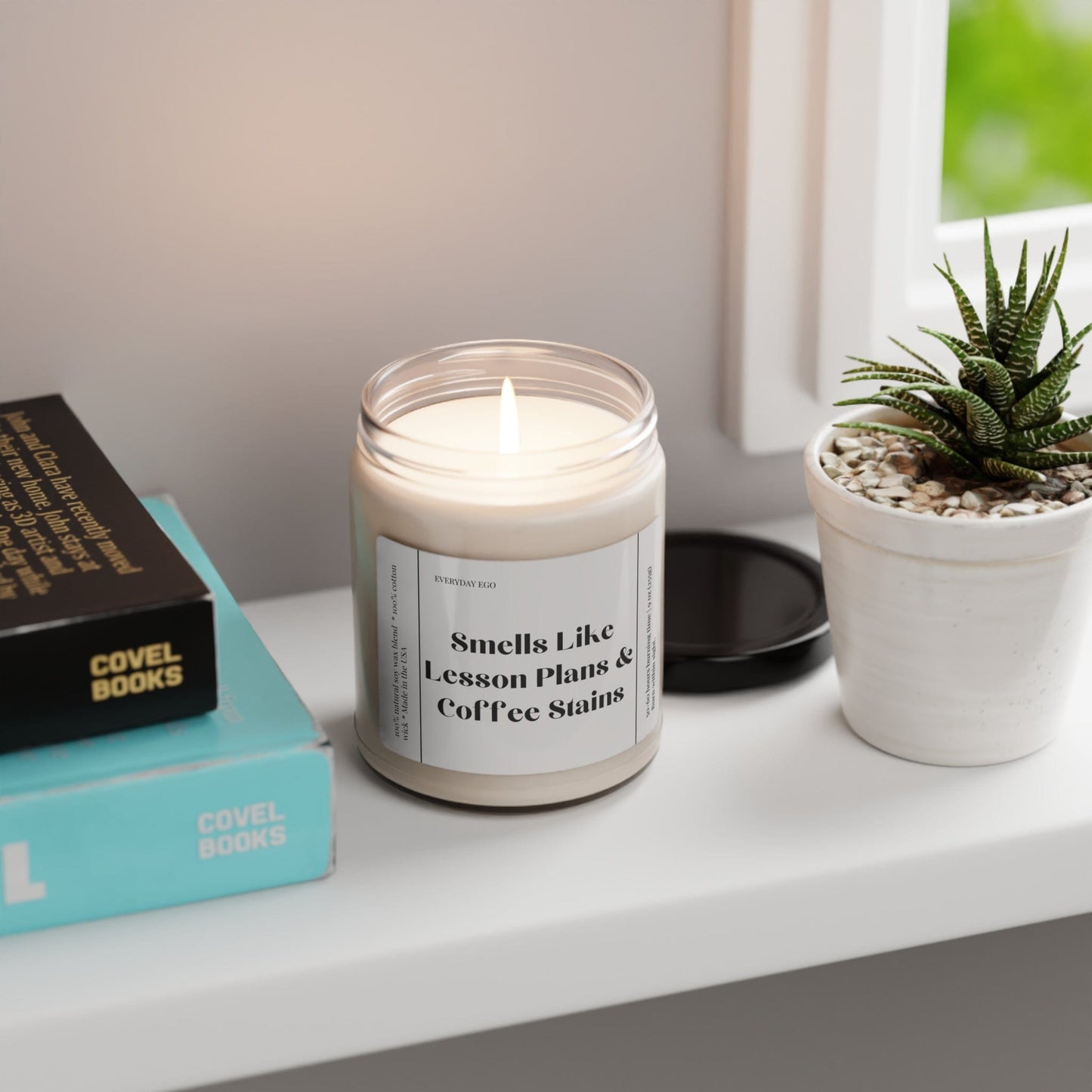Printify Home Decor Teacher Gifts | Funny Gift | Teacher Appreciation | Personalized Candle | Lesson Plans  | Soy Candle | Best Teacher | Funny Candles