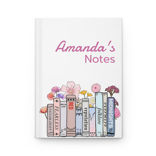 Printify Paper products Journal Customized Albums Notebook | Albums as Books | Trendy Gifts | Taylor Notebook | Eras Merch | Swiftea Gift | Personalized Journal | Fan Gift