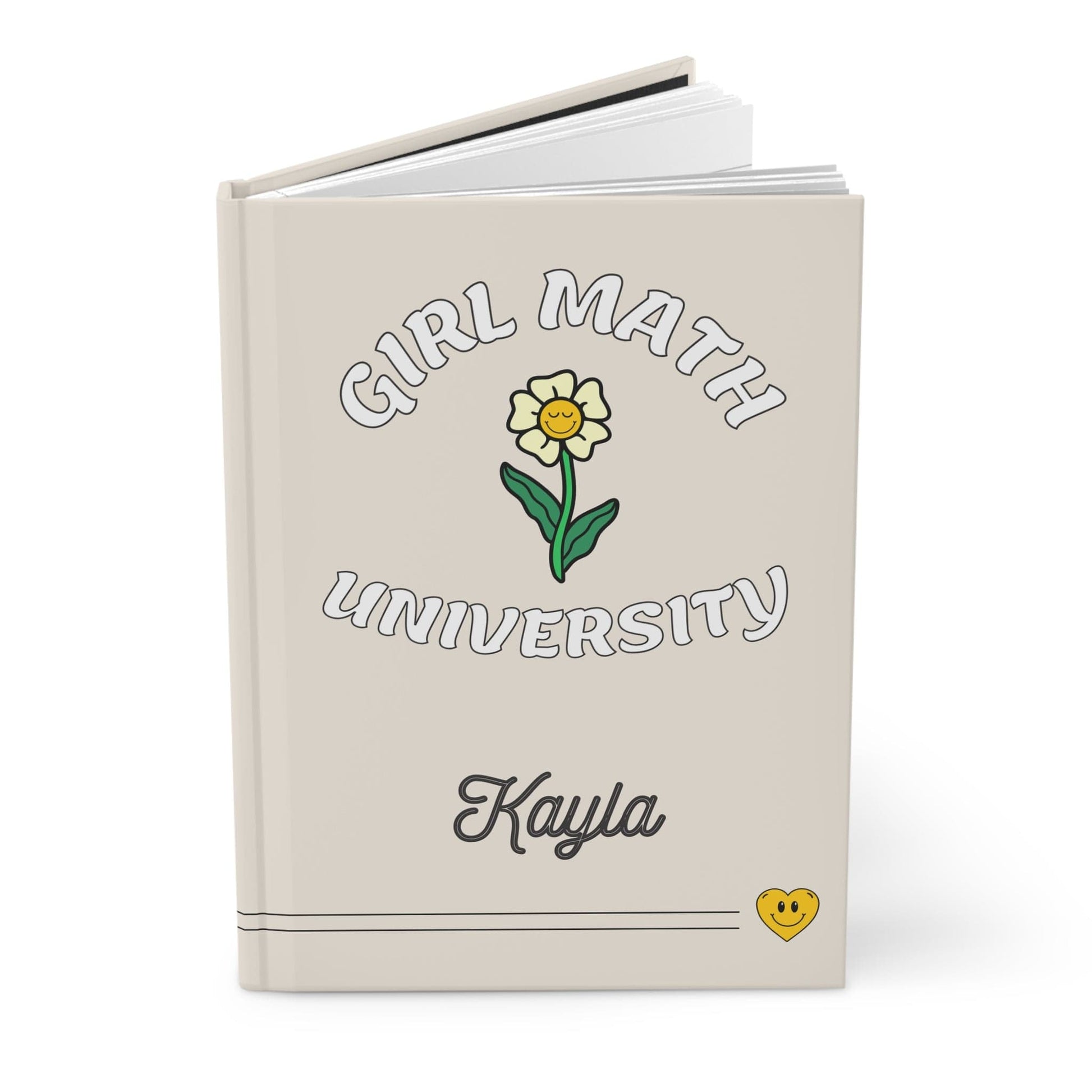 Printify Paper products Journal Customized Girl Math Chronicles Hardcover Journal Matte