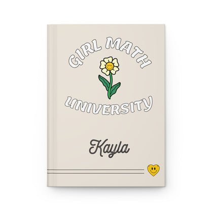 Printify Paper products Journal Customized Girl Math Chronicles Hardcover Journal Matte