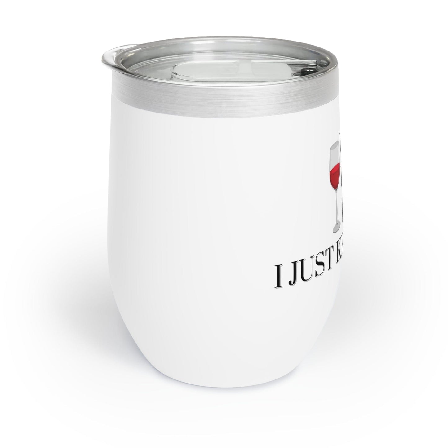 Printify Mug White / 12oz Winter Wine Tumbler | Secret Santa Gift | Holiday Wine Tumbler | Christmas Lover Gift | Stainless Steel Wine Tumbler | Christmas Wine Glass