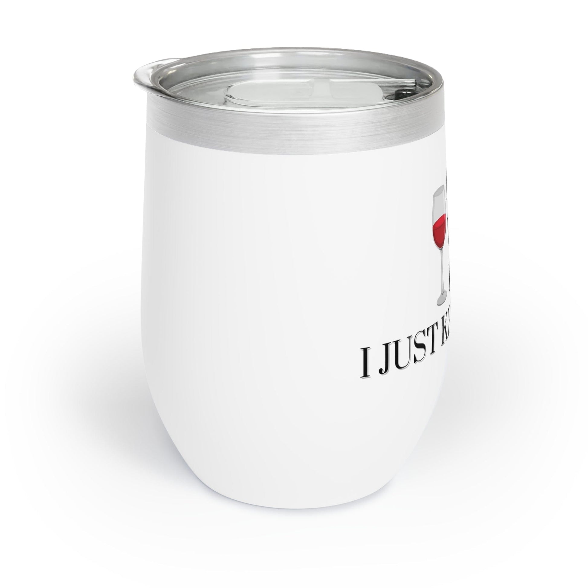 Printify Mug White / 12oz Winter Wine Tumbler | Secret Santa Gift | Holiday Wine Tumbler | Christmas Lover Gift | Stainless Steel Wine Tumbler | Christmas Wine Glass