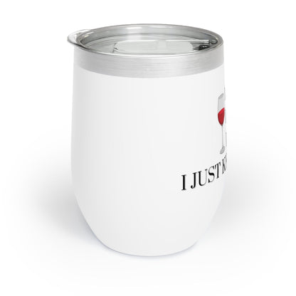 Printify Mug White / 12oz Winter Wine Tumbler | Secret Santa Gift | Holiday Wine Tumbler | Christmas Lover Gift | Stainless Steel Wine Tumbler | Christmas Wine Glass