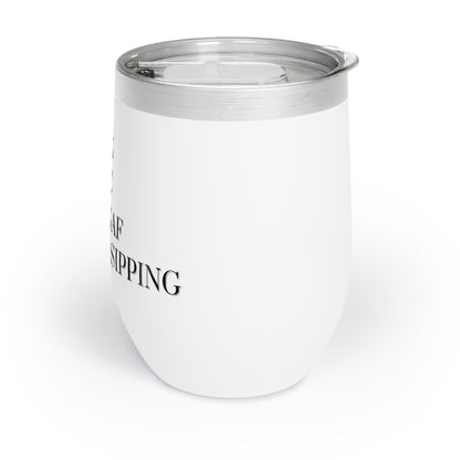 Printify Mug White / 12oz Winter Wine Tumbler | Secret Santa Gift | Holiday Wine Tumbler | Christmas Lover Gift | Stainless Steel Wine Tumbler | Christmas Wine Glass
