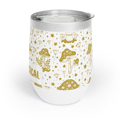 Printify Mug White / 12oz Mushroom Mug | Wine Tumbler | Cottagecore Gift | Mushroom Lover Gift | Secret Santa Gift | Mushroom Wine Tumbler | Gifts For Friends