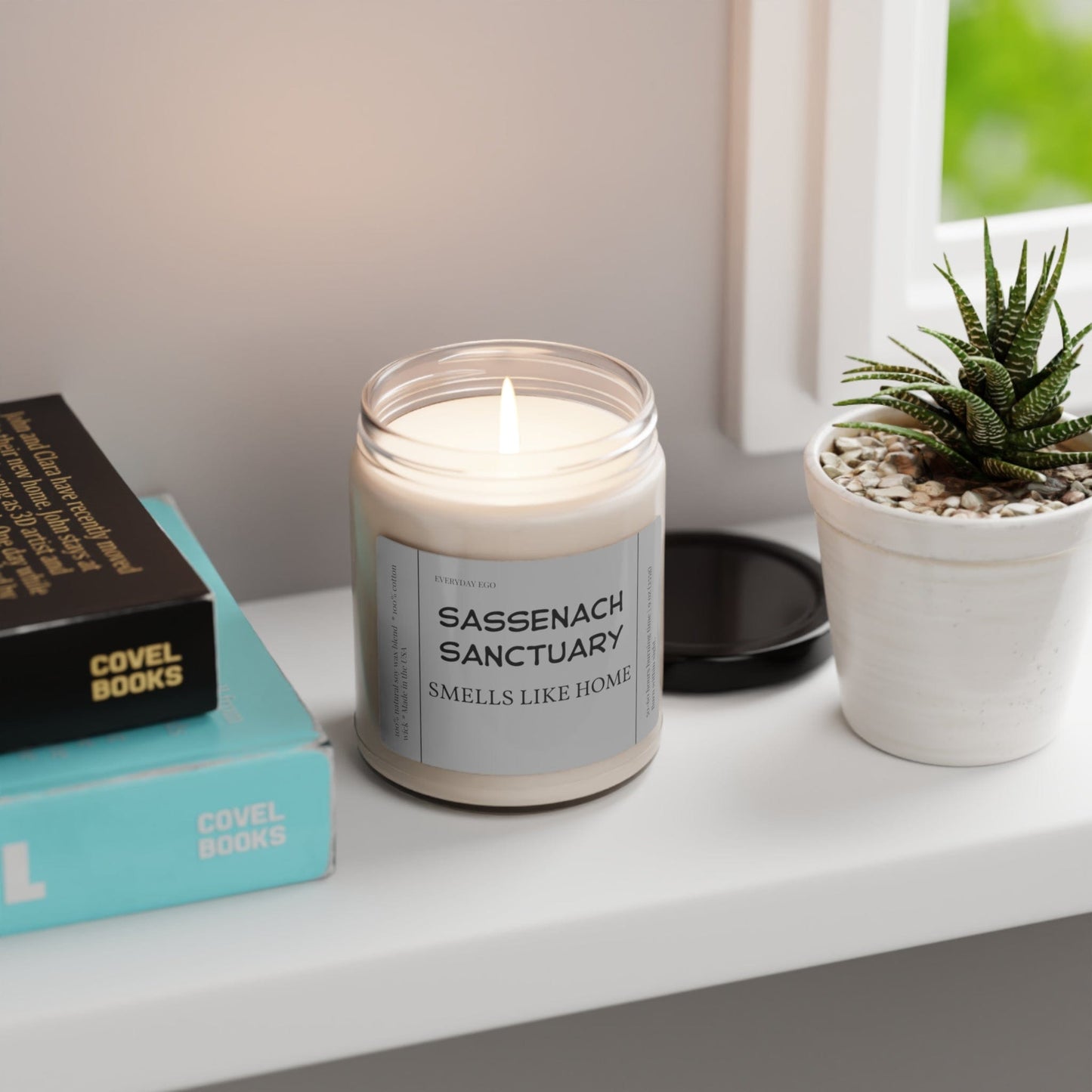 Printify Home Decor Sassenach Soy Candle | Bookish Candle | Book Lovers Candle | Outlander Inspired | Book Scented Candle | Outlander Candle | Jamie Fraser