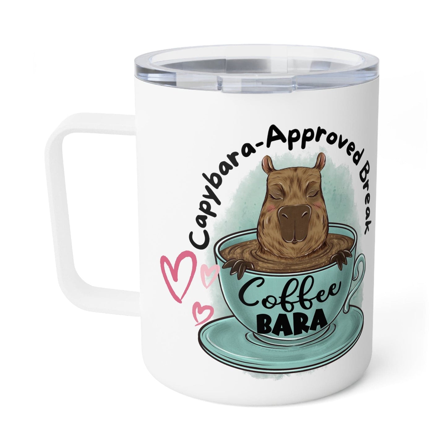Printify Mug 10oz / White Capybara Mug | Capybara Lover Gift Idea | Capybara Drinkwear | Cute Capybara Gift | Cute Mug Design | Cappuccino Mug | Cute Animal Mug