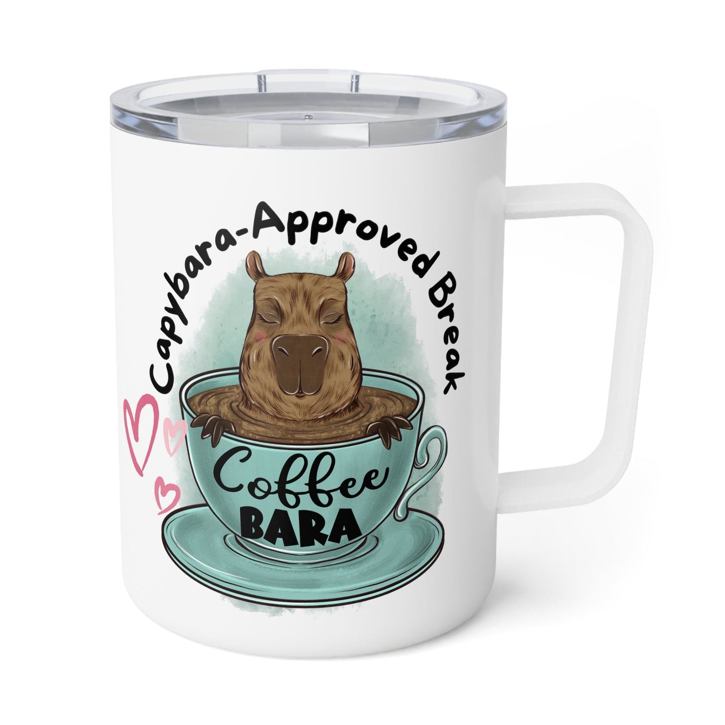 Printify Mug 10oz / White Capybara Mug | Capybara Lover Gift Idea | Capybara Drinkwear | Cute Capybara Gift | Cute Mug Design | Cappuccino Mug | Cute Animal Mug