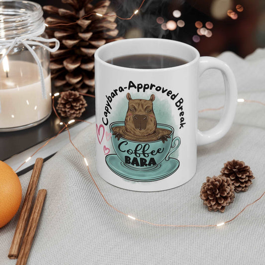 Printify Mug 11oz Cute Capybara Coffee Mug