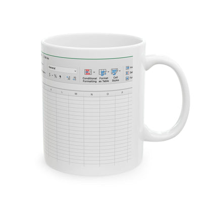 Printify Mug 11oz Excel Spreadsheet Mug- MILF Making it Look Flawless