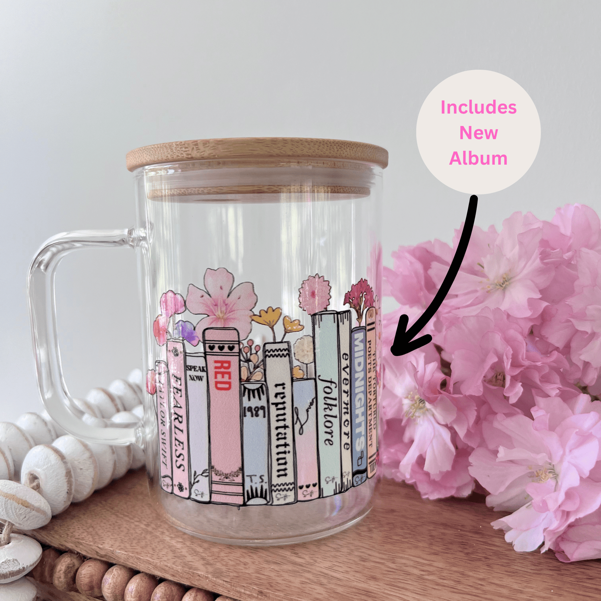 Everyday Ego Glass Mug Bend Glass Straw New Swiftea Mug | Tortured Poets Edition
