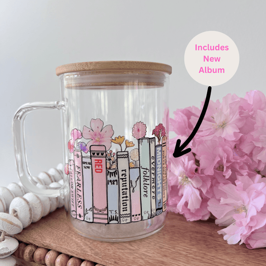 Everyday Ego Glass Mug Bend Glass Straw New Swiftea Mug | Tortured Poets Edition