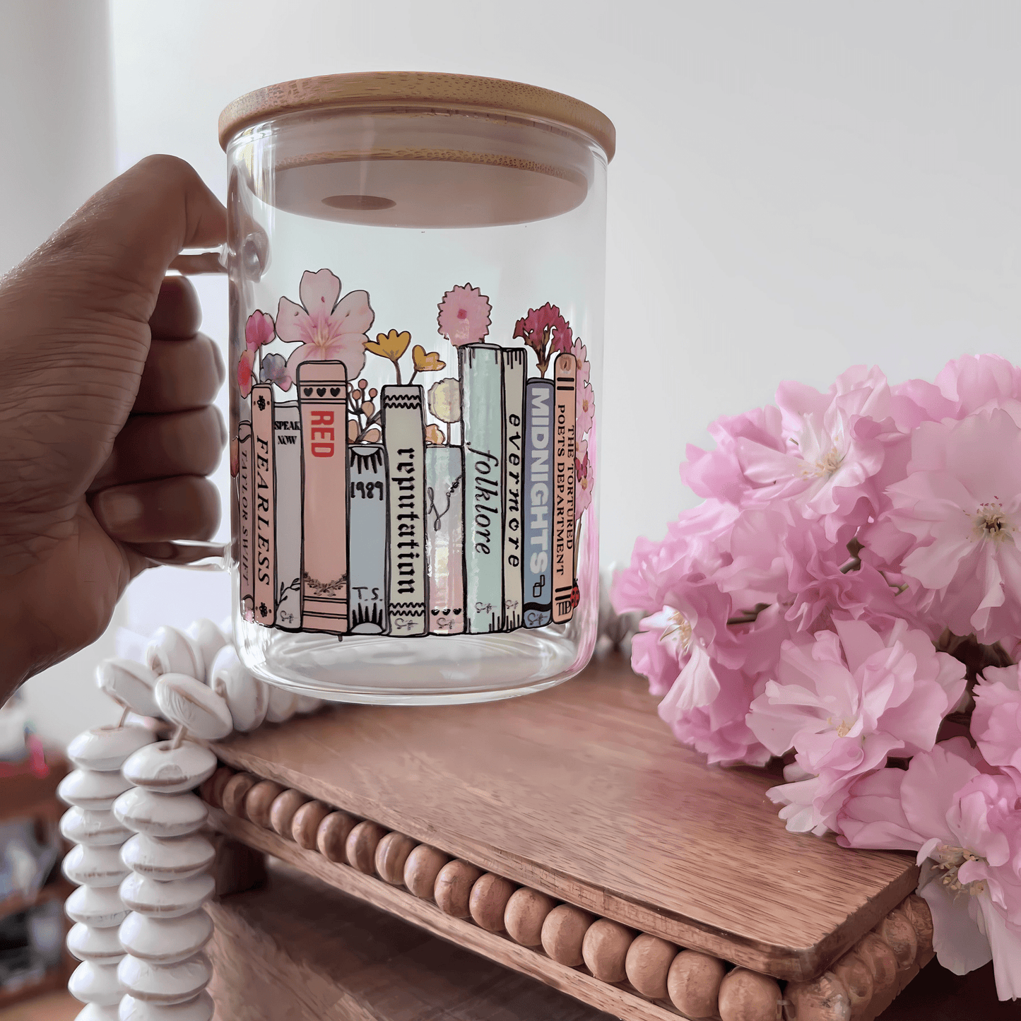 Everyday Ego Glass Mug Straight Glass Straw New Swiftea Mug | Tortured Poets Edition