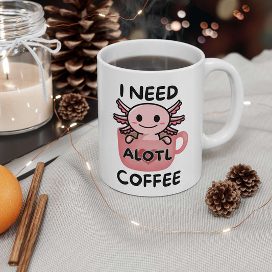 Printify Mug 11oz Axolotl Coffee Mug