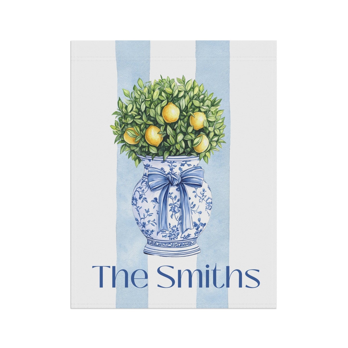 Printify Home Decor Custom Preppy Chinoiserie Topiary Garden Flag