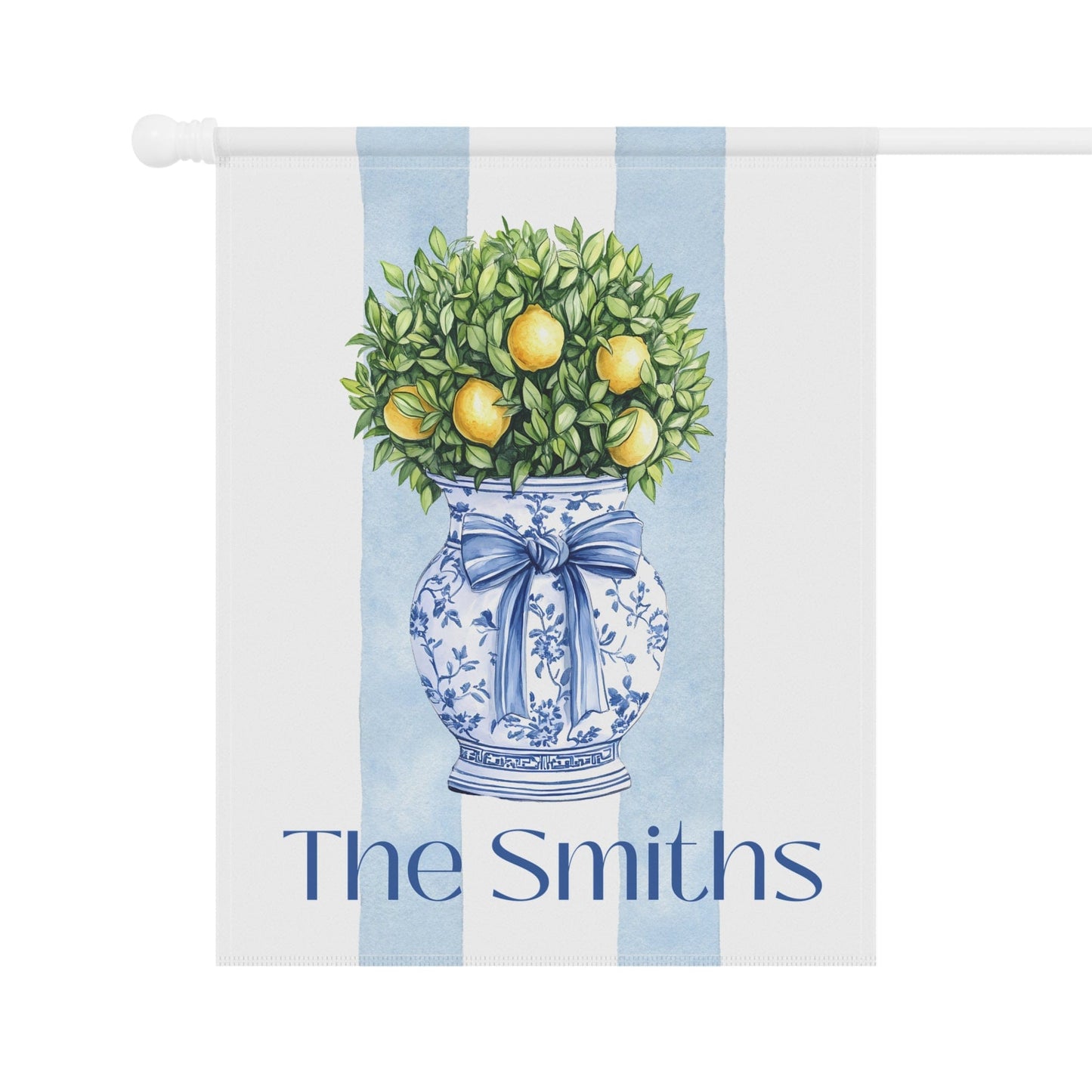 Printify Home Decor Custom Preppy Chinoiserie Topiary Garden Flag