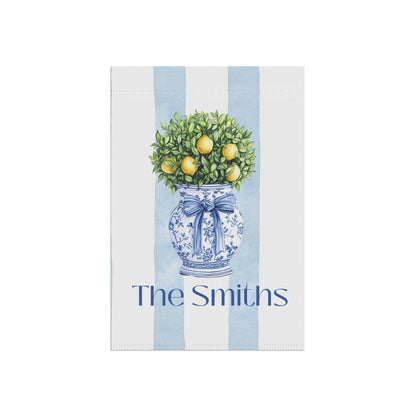 Printify Home Decor Custom Preppy Chinoiserie Topiary Garden Flag
