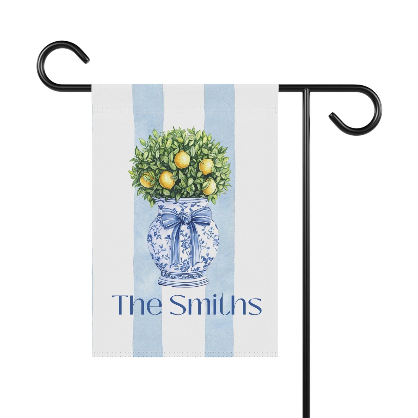 Printify Home Decor Custom Preppy Chinoiserie Topiary Garden Flag