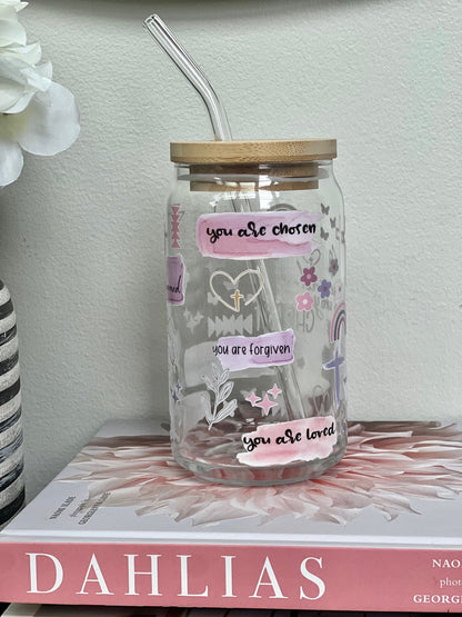 Everyday Ego Drink Cup Christian Affirmations Glass Can