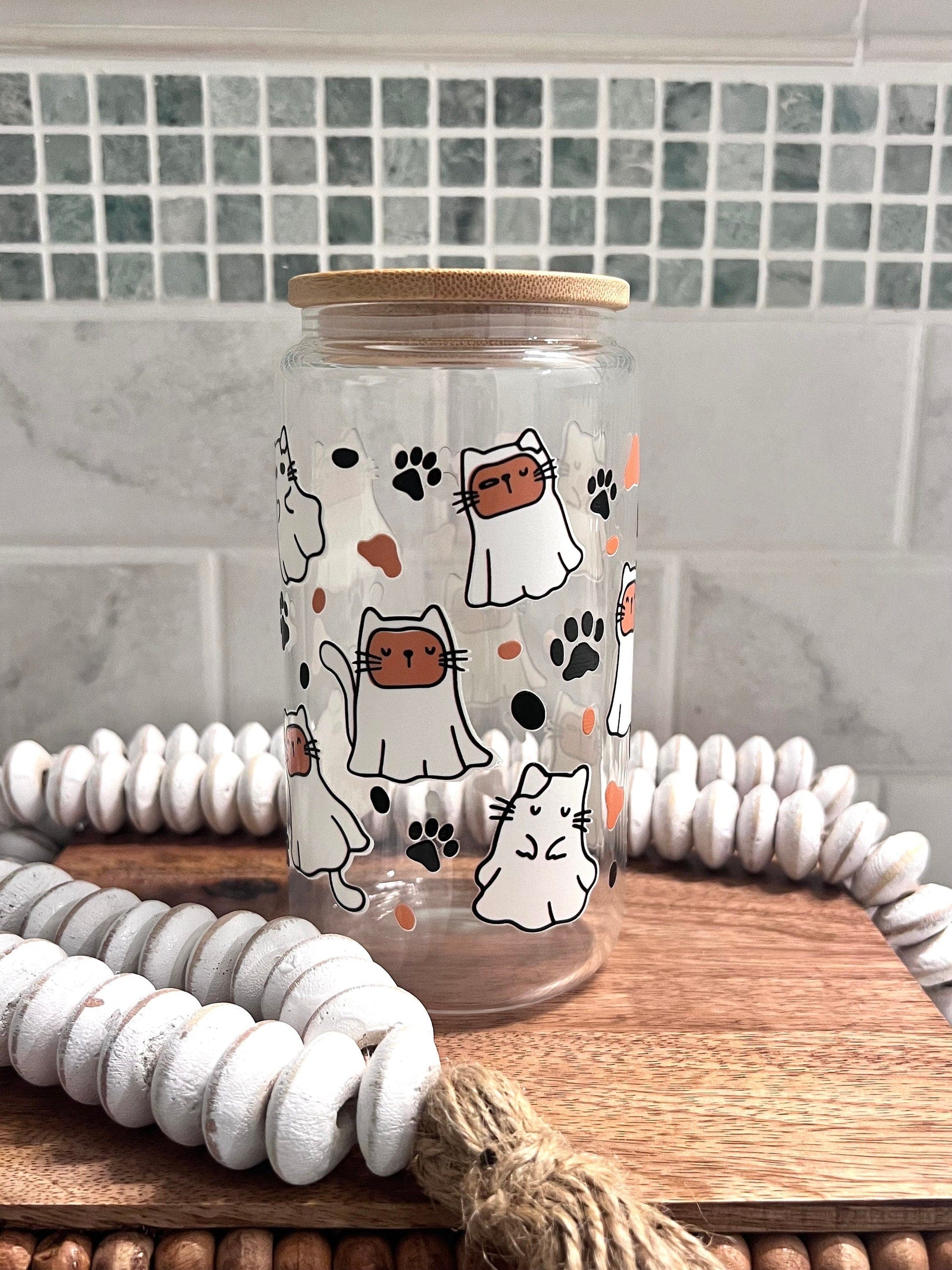 Everyday Ego Drink Cup Cat Ghost Ice Coffee Cup